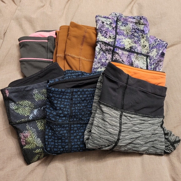 Lululemon Bundle of 6 Leggings size 6-8 - Picture 2 of 8